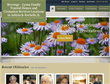 Tablet Screenshot of beveragelyonsfamilyfh.com